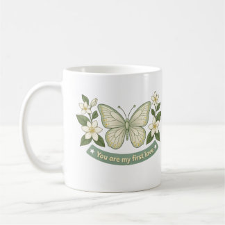 Taza De Café Día de la Madre - Mi Primer Amor Mariposa Floral