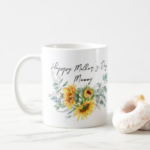 Taza De Café Día de la Madre Mummy Girasol Eucalipto