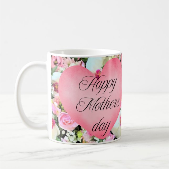 Taza De Café Día de la Madre Orquídea Rosa (Izquierda)