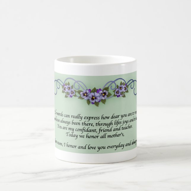Taza De Café Día de la Madre Pansy (Centro)