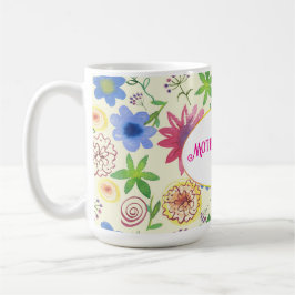 Taza De Café día de la madre, patrón floral