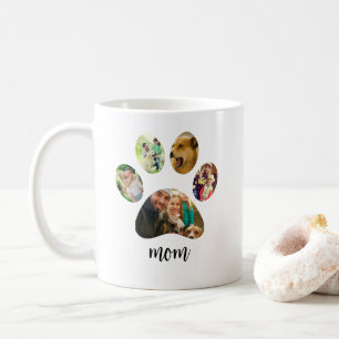 Taza De Café Día de la Madre Perro mamá   collage de fotos de i