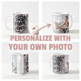 Taza De Café Día de la Madre Sakura Rosa Elegante Mejor Mamá