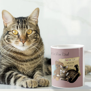 Taza De Café Día de la Madre Tabby Rosa Acogedor