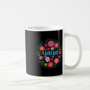Taza De Café Día de la Madre Yaya Para La Abuela Floral Flor De