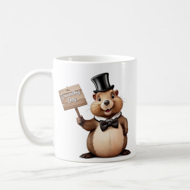 Taza De Café Día de la Marmota (Izquierda)