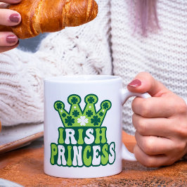 Taza De Café Día de la Princesa Irlandesa Retro San Patricio