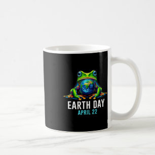 Taza De Café Día de la Tierra de Rana Salven el planeta colorid