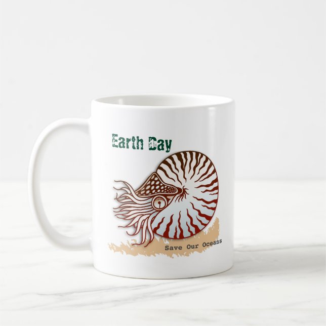 Taza De Café Día de la Tierra Nautilus Coffee Mug (Izquierda)
