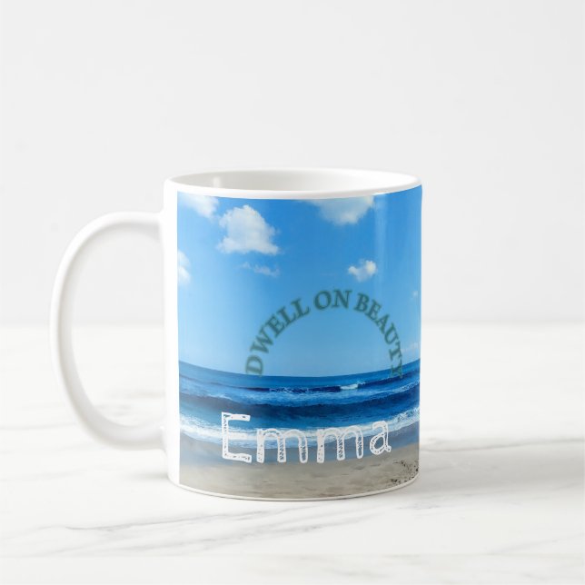 Taza de café Día de la Tierra Playa costera (Izquierda)
