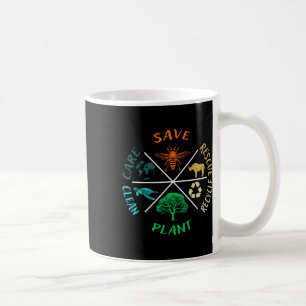 Taza De Café Día De La Tierra Salven A La Planta De Abejas Más 