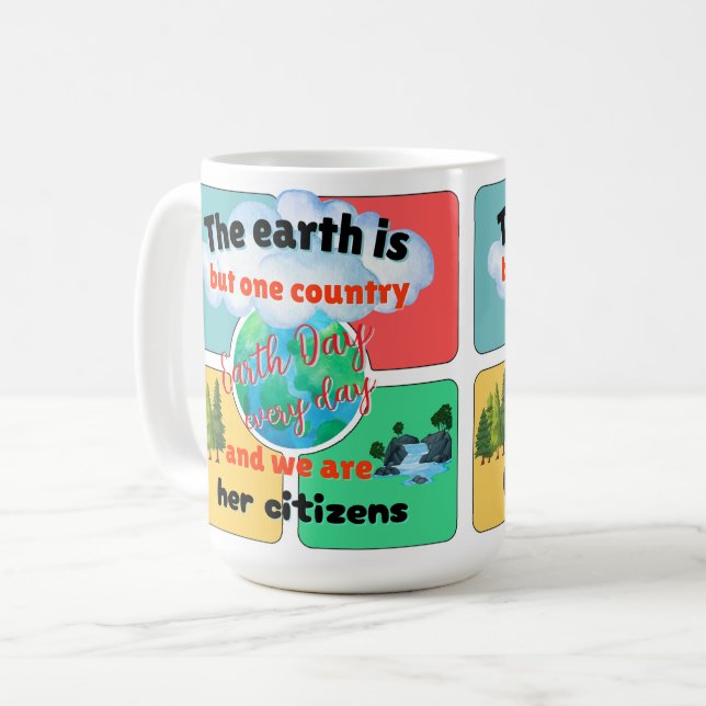 Taza De Café Día de la Tierra todos los días (Anverso izquierdo)