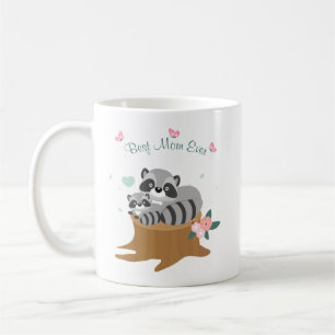 Taza De Café Día de las Madres Mapaches y bebé