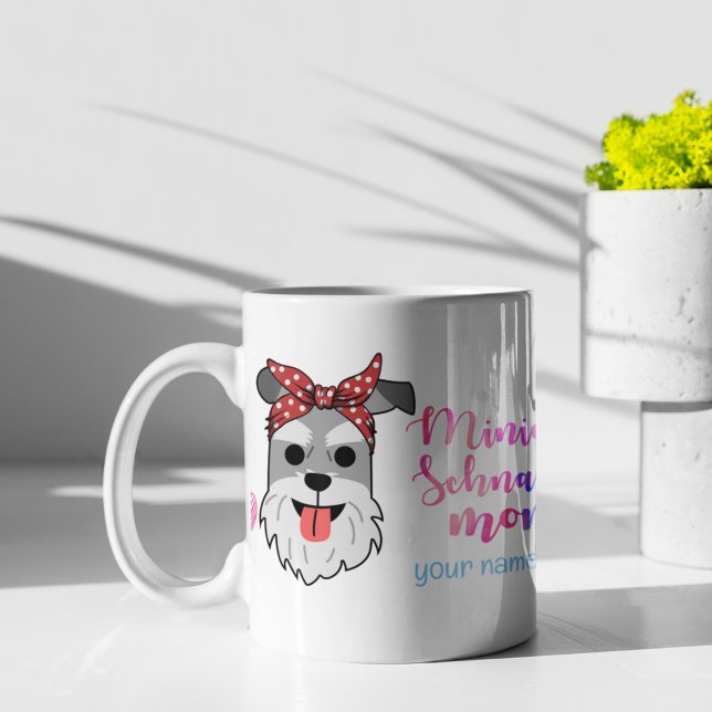 Taza De Café Día de las Madres Perrita Schnauzer Miniatura Mamá (Subido por el creador)