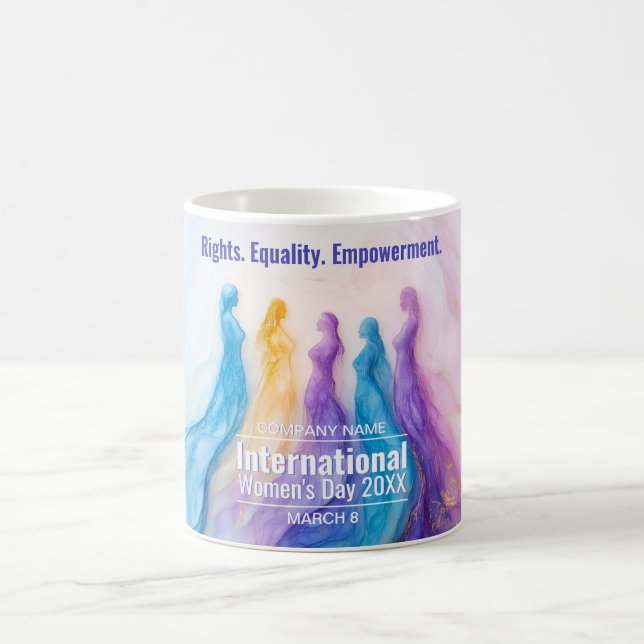 Taza De Café Día de las mujeres con acuarela abstracta (Centro)