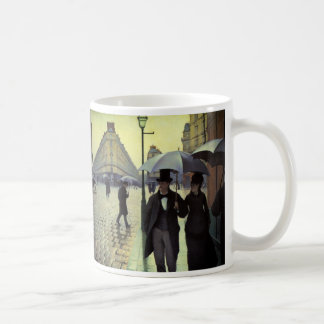 Taza De Café Día de lluvias en la calle de París por Gustave Ca