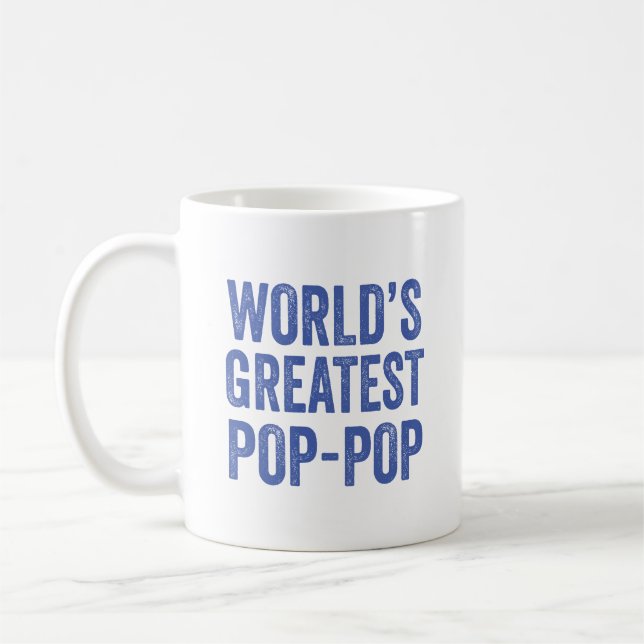 Taza De Café Día de los mejores padres pop del mundo (Izquierda)