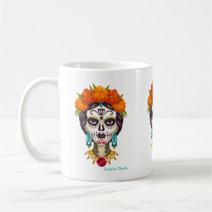 Taza De Café Dia de Los Muertos Catrina