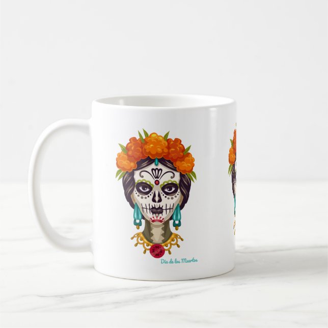 Taza De Café Dia de Los Muertos Catrina (Izquierda)