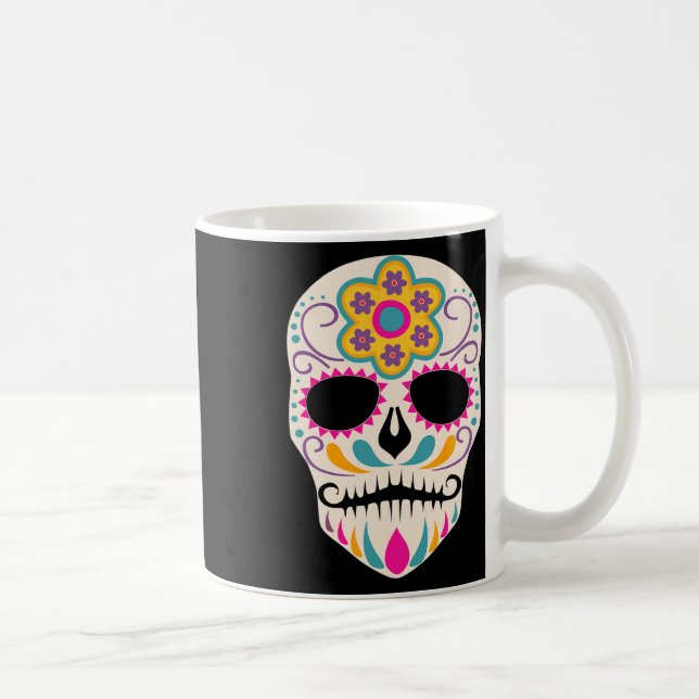 Taza De Café Día De Los Muertos Crecen Azúcar Día Español De Mu (Derecha)