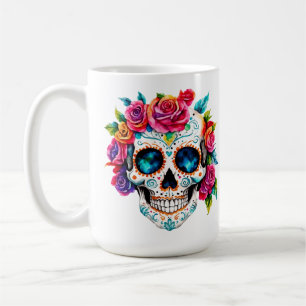 Taza De Café Día de los Muertos   Día de los Muertos Cráneo de 