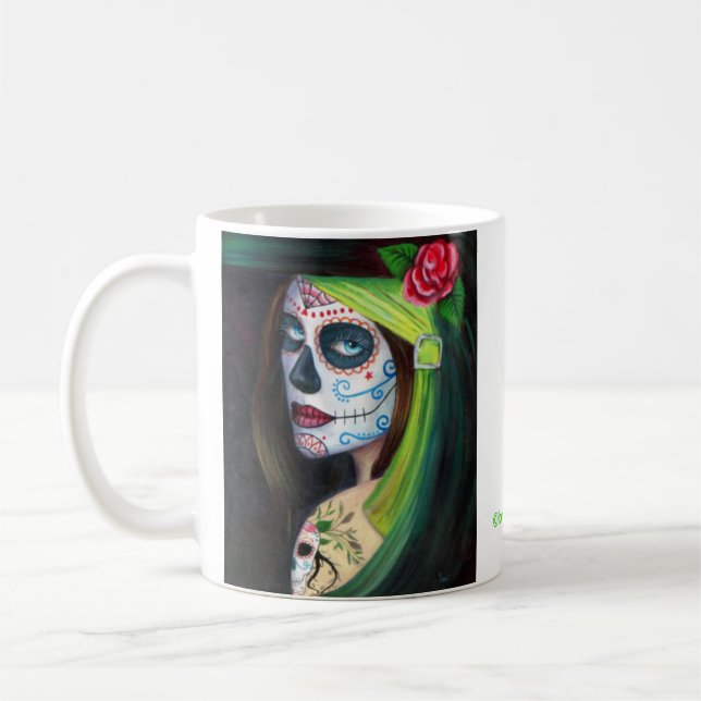 Taza De Café Día de los muertos por Lorri Karels (Izquierda)
