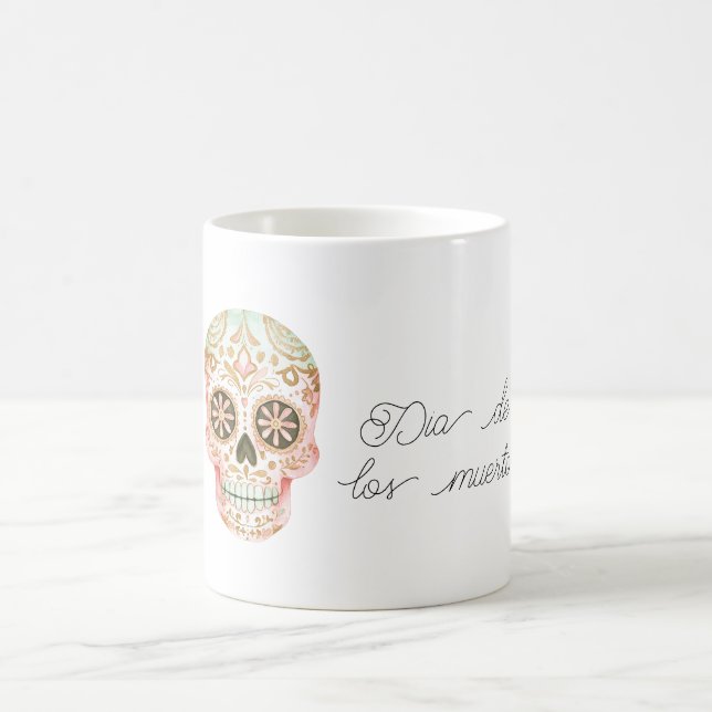 Taza De Café Dia de los muertos Skull (Centro)