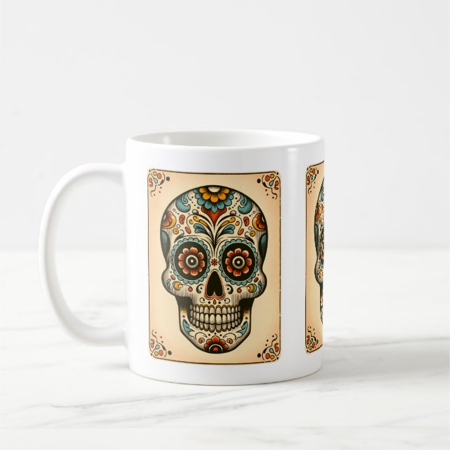 Taza De Café Dia de los Muertos Tarot (Izquierda)