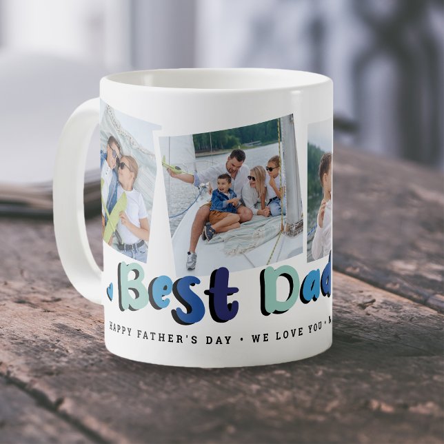 Taza De Café Día de los Padres Keepsake de Trendy 4 (Best Dad Ever)