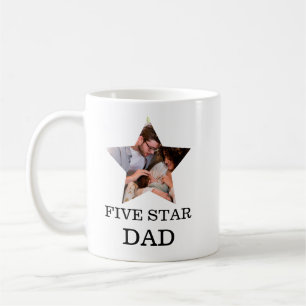 Taza De Café Día de los Padres Únicos Modernos Cinco estrellas 