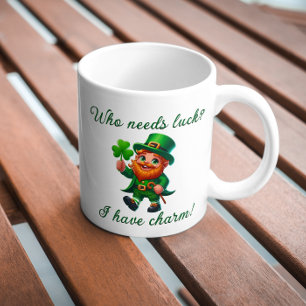 Taza De Café Día de los Patrocinadores Que Necesitan Suerte Ten