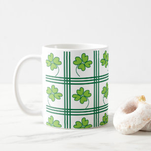 Taza De Café Día de los Patrones Cuatro Leaf Patrón de Atractiv