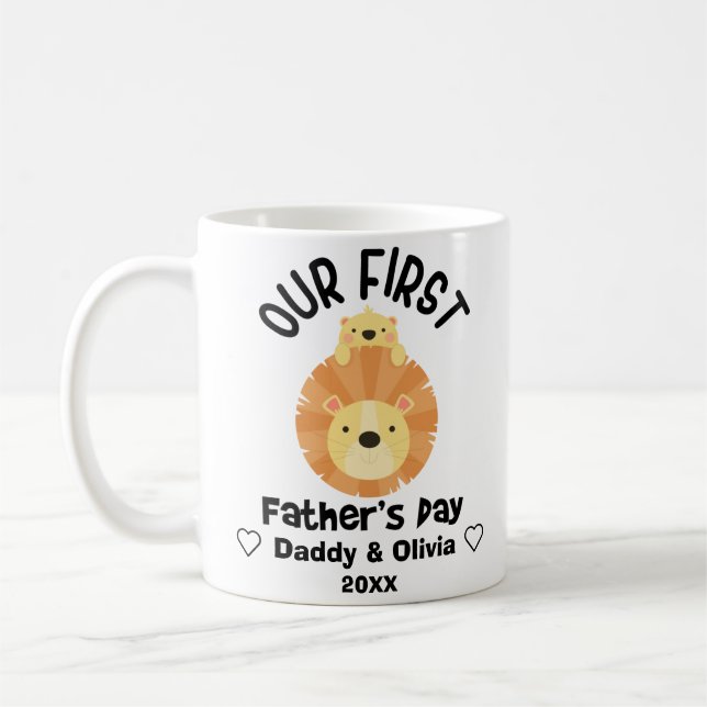 Taza De Café Día de los Primeros Padres Personalizados 2022, No (Izquierda)