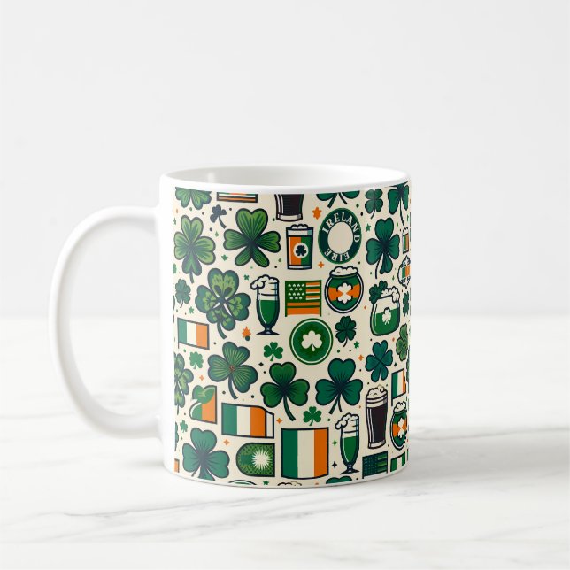 Taza De Café Día de los Simpatizantes del Shamrock Celtic (Izquierda)