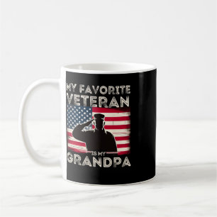 Taza De Café Día de los Veteranos Militar Mi Veterano Favorito