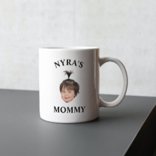 Taza De Café DÍA DE MADRE DIVERTIDA MAMÁ BEBÉ CARA Mug
