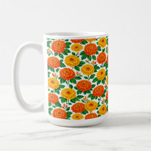 Taza De Café Día de Muertos, Fiesta de Marigold