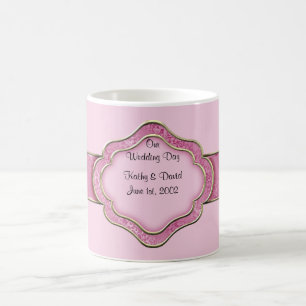 Taza De Café Día de nuestra boda (Rosa)