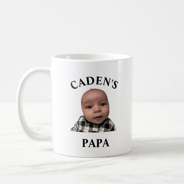 Taza De Café DÍA DE PADRE DIVERTIDO PAPA BEBY FACE Mug (Izquierda)