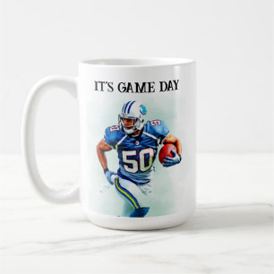 Taza De Café Día de partido de fútbol americano cumpleaños 50