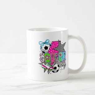 Taza De Café Día de partido de fútbol Mamá de fútbol Mamá del f