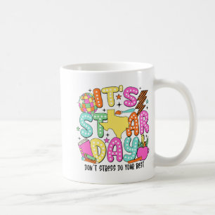 Taza De Café Día de prueba No Hacer Estrés Mejor Profesor de Pr