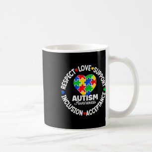 Taza De Café Día de Respeto Amor Apoyo al Autismo 
