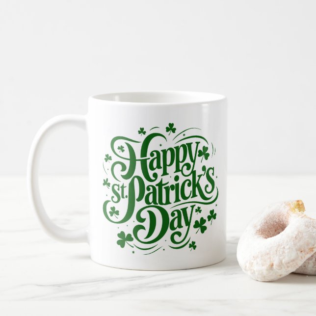 Taza De Café Día de San Patricio (Con donut)