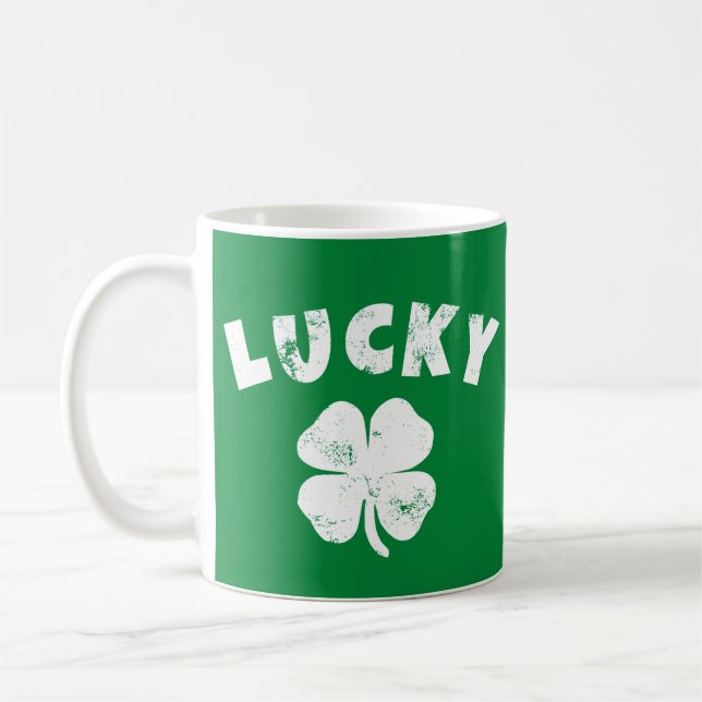 Taza De Café Día de San Patricio 4 Afortunados Atractivos (Izquierda)