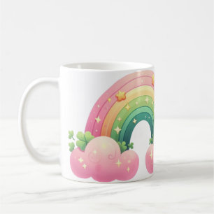 Taza De Café Día de San Patricio arcoíris lindo