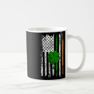 Taza De Café Día de San Patricio Bandera Americana Irlandesa Re