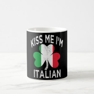 Taza De Café día de san patricio bésame soy italiano