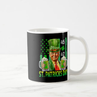 Taza De Café Día de San Patricio de la Bandera Americana Trump 