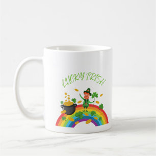 Taza De Café Día de San Patricio - Divertido Lucky Irlandés Lep
